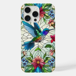 Kolibri mit Buntglaseffekt iPhone 15 Pro Max Hülle