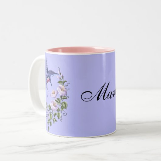 Kolibri mit der Tasse der Blumen-2 (Vorderseite Links)