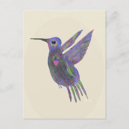 Kolibri mit Herz Feiertagspostkarte