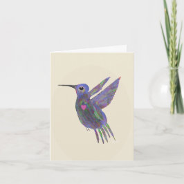 Kolibri mit Herz Karte