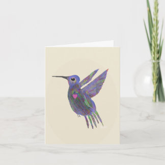 Kolibri mit Herz Karte