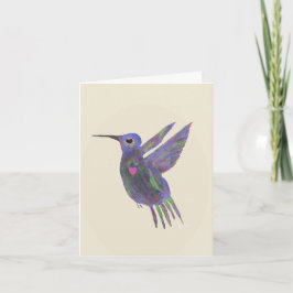 Kolibri mit Herz Karte