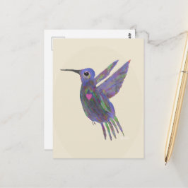 Kolibri mit Herz Postkarte