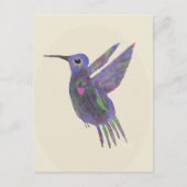 Kolibri mit Herz Postkarte (Vorderseite)