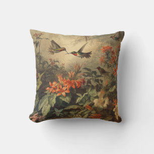 Kolibri mit Juwelen & tropischer Blüten-Wurfkissen Kissen