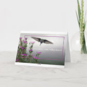 Kolibri mit Mona-Lavendel Karte (Rückseite)