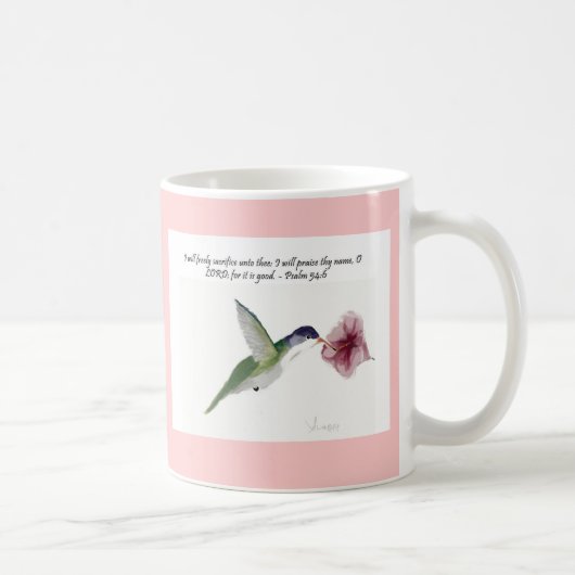 Kolibri mit Vers Kaffeetasse (Rechts)