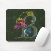Kolibri-Monogramm B Mousepad (Mit Mouse)