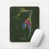 Kolibri-Monogramm J Mousepad (Mit Mouse)