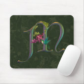 Kolibri-Monogramm M Mousepad (Mit Mouse)