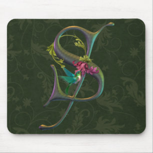 Kolibri-Monogramm S Mousepad