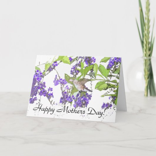 Kolibri-Mutter-Tageskarte Karte (Vorderseite)