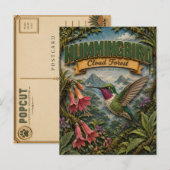 Kolibri-Nebelwald POPCUT Postkarte (Vorne/Hinten)