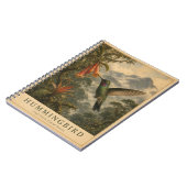 Kolibri-Nebelwald VINTAGE Notizblock (Linke Seite)