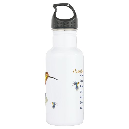 Kolibri-Nektar-Flasche Edelstahlflasche (Rückseite)