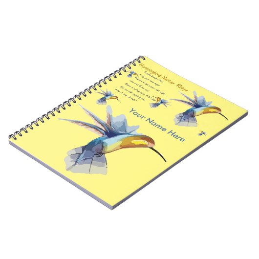 Kolibri-Nektar-Rezept Notizblock (Linke Seite)