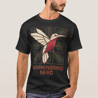 Kolibri Nerd Geometrischer Vogelliebhaber Natur T-Shirt