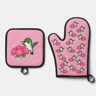 Kolibri ofenhandschuh & Topflappen-Set