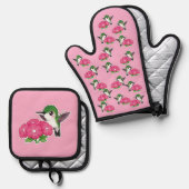 Kolibri ofenhandschuh & Topflappen-Set (Vorderseite/Rückseite)
