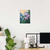 Kolibri-Orchideen-Plakat 'Cloud Forest' 30x40 cm Poster (Heimbüro)