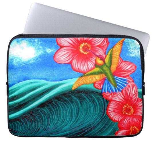 Kolibri Ozean Laptopschutzhülle (Vorderseite)