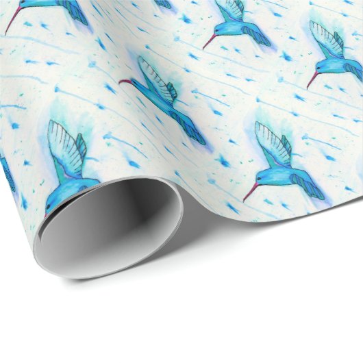 Kolibri-Packpapier Geschenkpapier (Rolleneckpunkt)