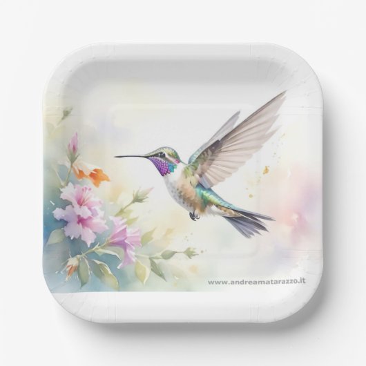 Kolibri Pappteller (Vorderseite)
