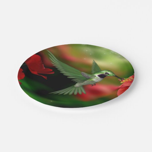Kolibri-Pappteller Pappteller (Schrägansicht)