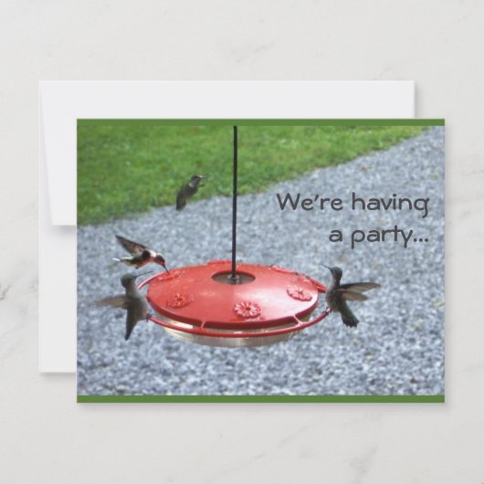 Kolibri-Party-Einladung Einladung (Vorderseite)