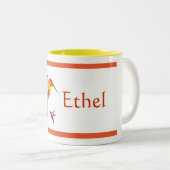 Kolibri-personalisierte Kaffee-Tasse Zweifarbige Tasse (VorderseiteRechts)