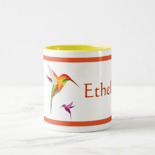 Kolibri-personalisierte Kaffee-Tasse Zweifarbige Tasse