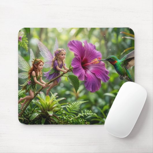 Kolibri-Pixie-Helfer Mousepad (Mit Mouse)