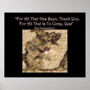 Kolibri-Plakat… danken Ihnen und ja! Poster