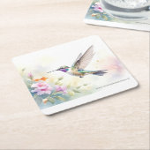 Kolibri Rechteckiger Pappuntersetzer (angewinkelt)