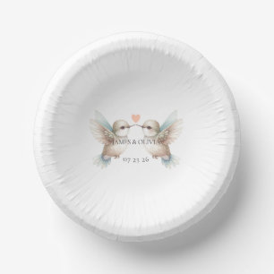 Kolibri-Romantik-Minimalistische Hochzeit Papier-S Pappteller