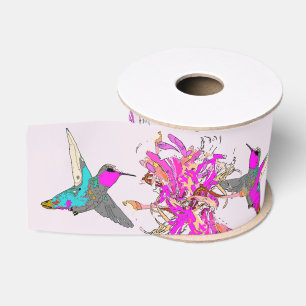 Kolibri-rosa Blumengrosgrain-mit Blumenband Ripsband