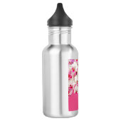 Kolibri-rosa Hintergrund-Wasser-Flasche Trinkflasche (Links)