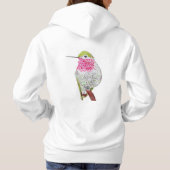 Kolibri Rosa Hoodie (Rückseite)