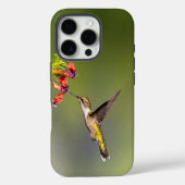 Kolibri | Rotes Blumen Telefon Case Muttertag (Rückseite)