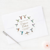 Kolibri Selbstgemachtes Runder Aufkleber (Umschlag)
