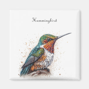 Kolibri-Serenade mit Juwelen, individuell Magnet
