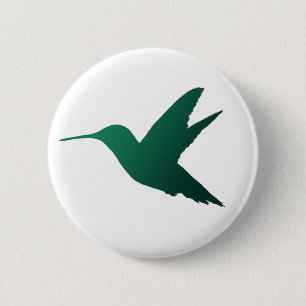 Kolibri-Silhouette-Abzeichen Button