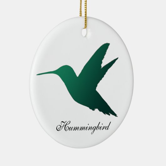 Kolibri-Silhouette-Verzierung Keramik Ornament (Rechts)