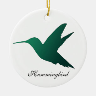 Kolibri-Silhouette-Verzierung Keramik Ornament