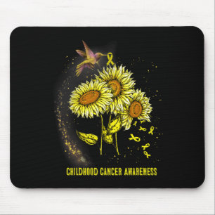 Kolibri-Sonnenblume Bewusstsein für Kinderkrebs  Mousepad