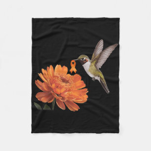 Kolibri Sonnenblume Gänseblümchen Oranges Band Leu Fleecedecke