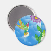 Kolibri: Stilisiert Magnet (Vorderseite/Rückseite)