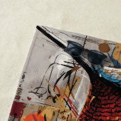 Kolibri-Straßenkunst-Illustration Strandtuch (Beispiel)