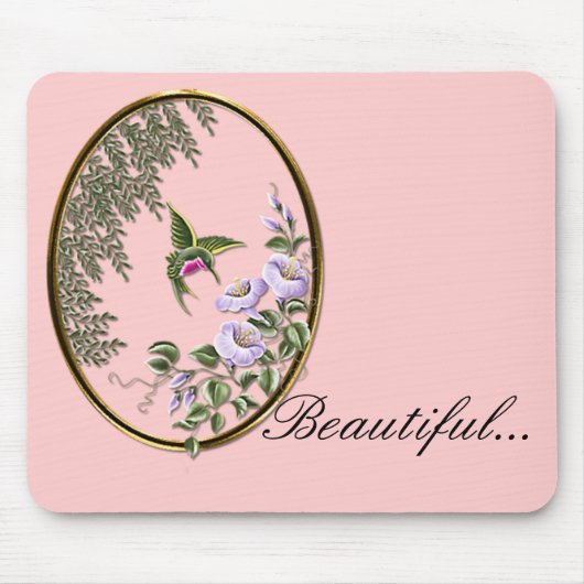 Kolibri Suncatcher Entwurf Mousepad (Vorne)