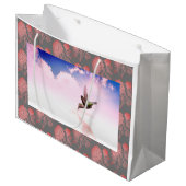 Kolibri-Tasche Große Geschenktüte (Vorderseite Schrägansicht)